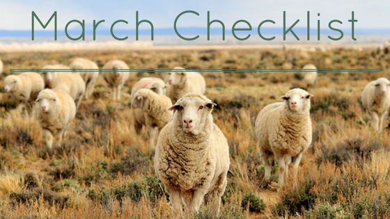 March Checklist March Checklist
